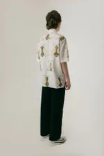 Купить Рубашка Короткий Рукав FOS С Насекомыми Белая Мужская Рубашка Короткий Рукав FOS С Насекомыми Белая Мужская