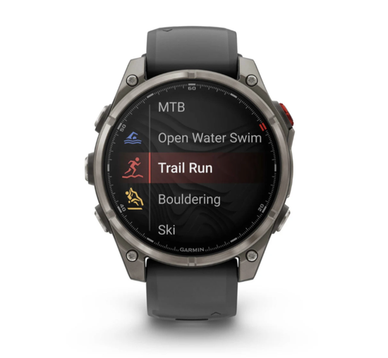 Умные часы Garmin Fenix 8 PRO, 47 мм, AMOLED, Sapphire, Titanium with Graphite/Black Silicone Band