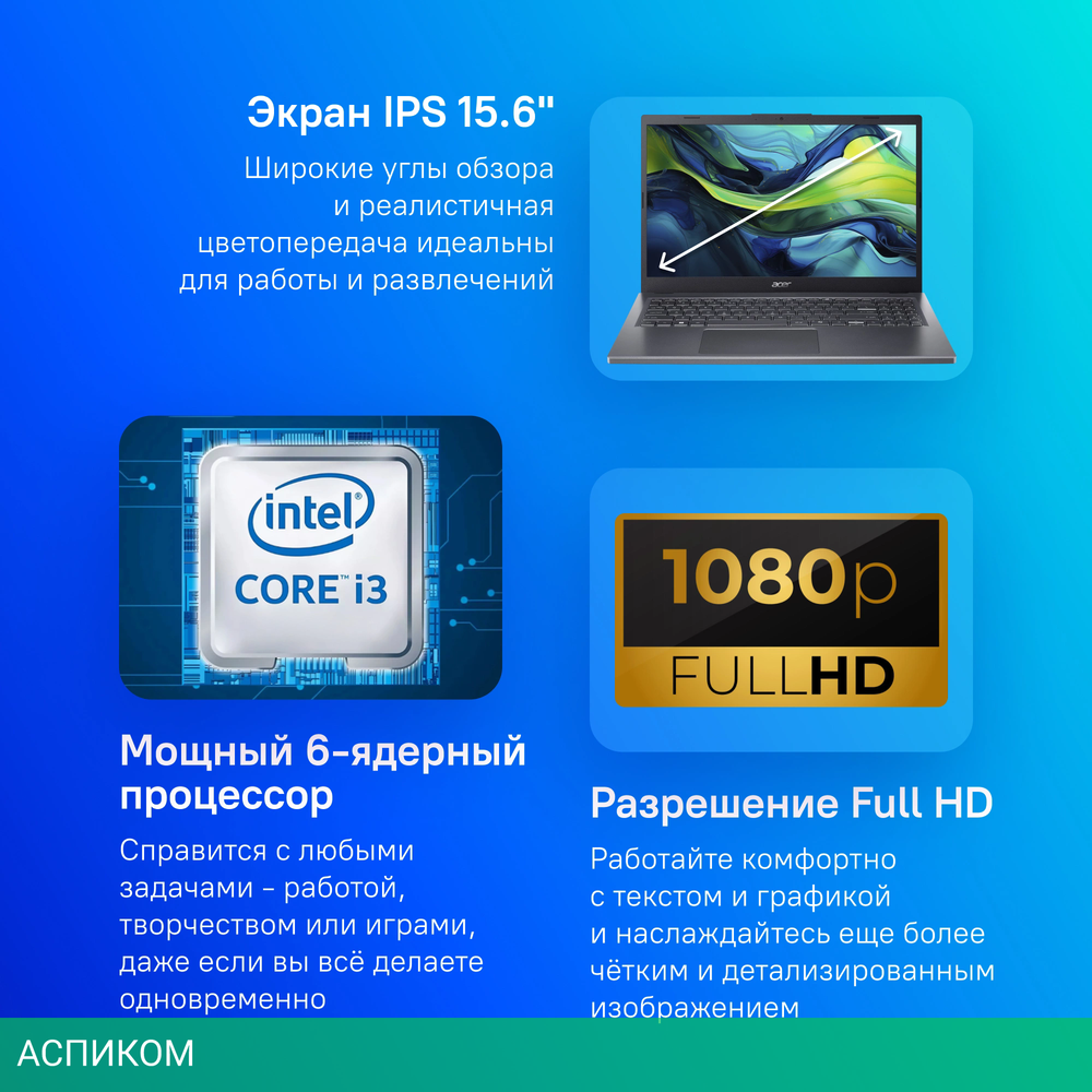 Ноутбук Acer Aspire 15 A15-51M-39F7