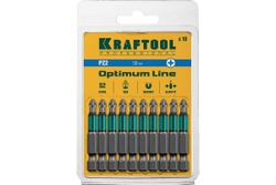 Биты профессиональные KRAFTOOL Optimum Line PZ2, 50 мм, хвостовик E 1/4", (цена за 1 биту)