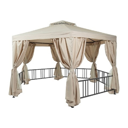 Шатер садовый Green Glade Gexagon Beige (сторона 200 см, площадь 10.5 м²)