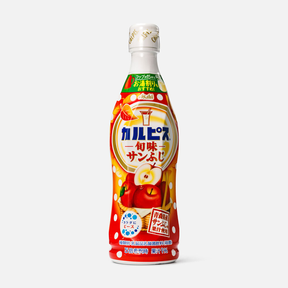 Концентрат для приготовления напитка Asahi Calpis со вкусом яблока сорта cанфудзи, 470 мл
