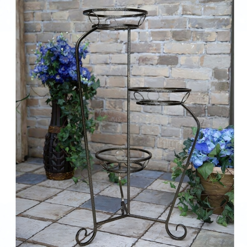 Подставка для цветов напольная "Амфора" на 3 горшка, металл М0000028