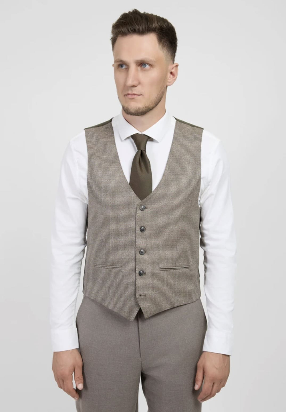 Мужской классический костюм (хаки) А35