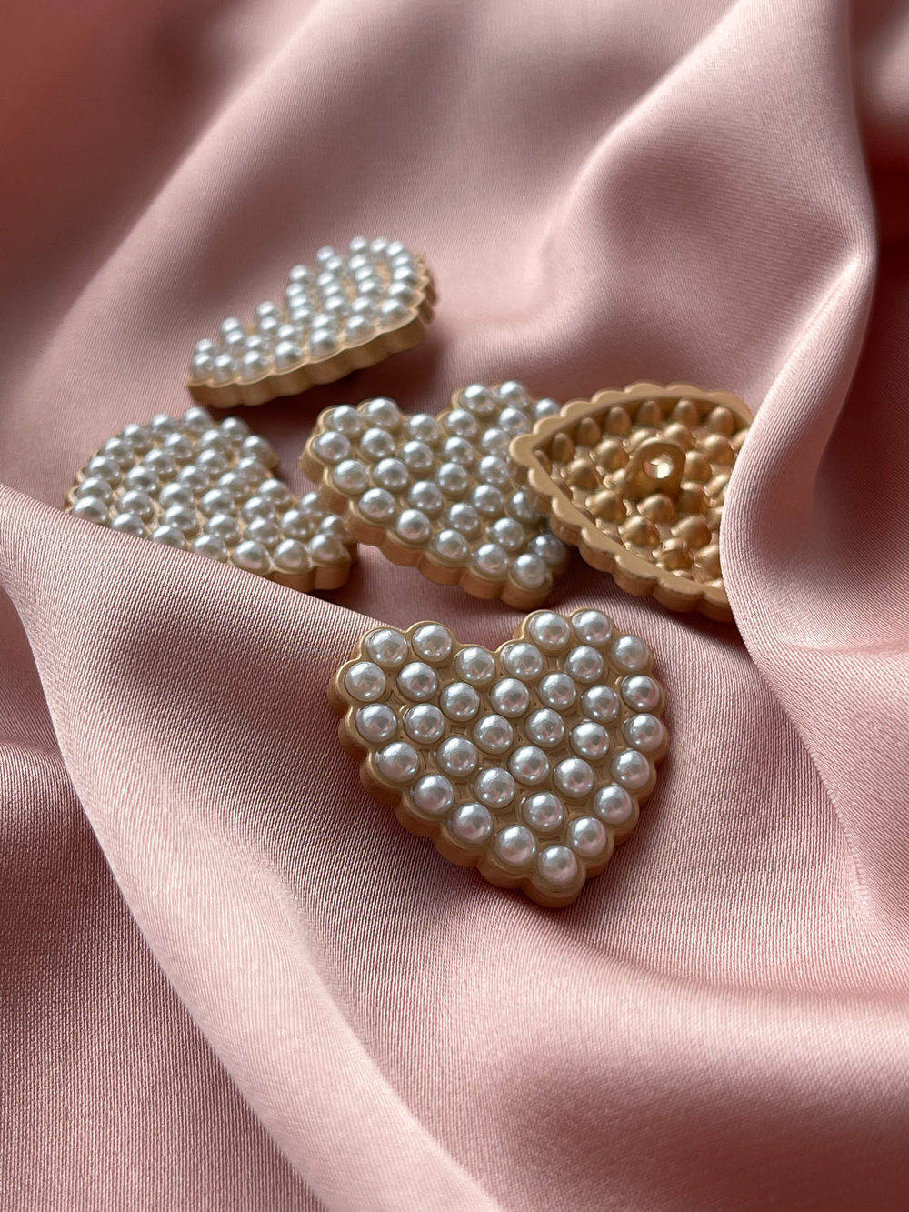 Пуговицы Жемчуг Сердце