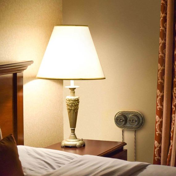 Переключатель-выключатель одноклавишный Werkel бронзовый Ретро W5712012 4690389166617