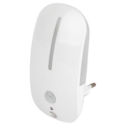 Светильник светодиодный NN-621-LS-MS-W ночник в розетку с датчиком освещенности и датчиком движения бел. ЭРА Б0057212