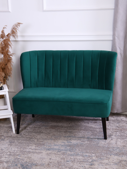 Диван "Donatello" антивандальный велюр Green. Для кухни, прихожей, салона красоты, офиса. 120х72х87 см