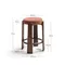Granite Барный табурет из терракотового шенилла и массива ясеня в отделке орех 75 см