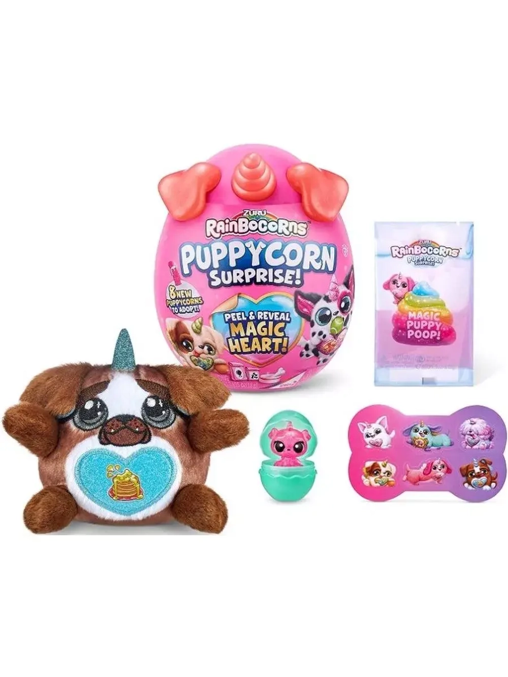 Мягкая игрушка сюрприз яйцо Rainbocorns Puppycorn Surprise 2