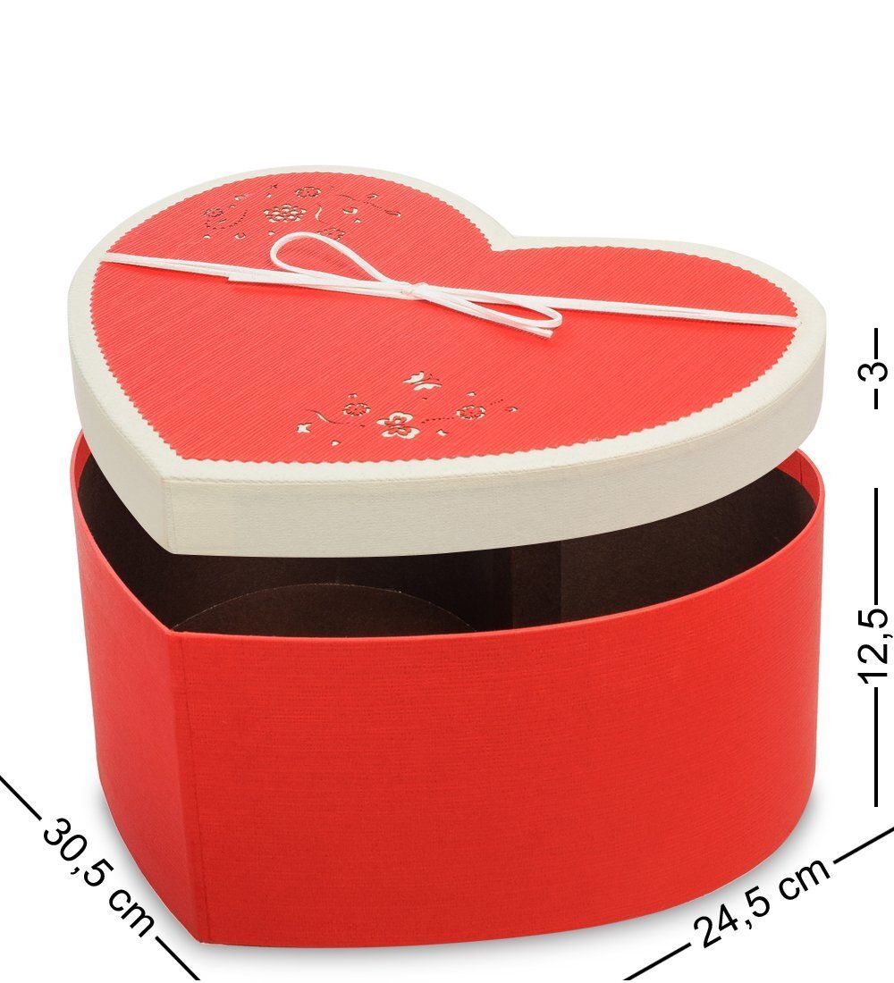 WF-93/2-A Коробка «Сердце» цв.красн./беж.