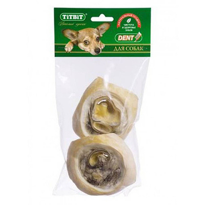 TiTBiT Ухо говяжье внутреннее (мягкая упаковка) - лакомства для собак