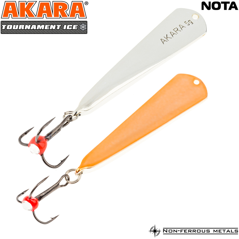 Блесна зимняя Akara Tournament Ice Nota 35 3 гр. SIL/CU
