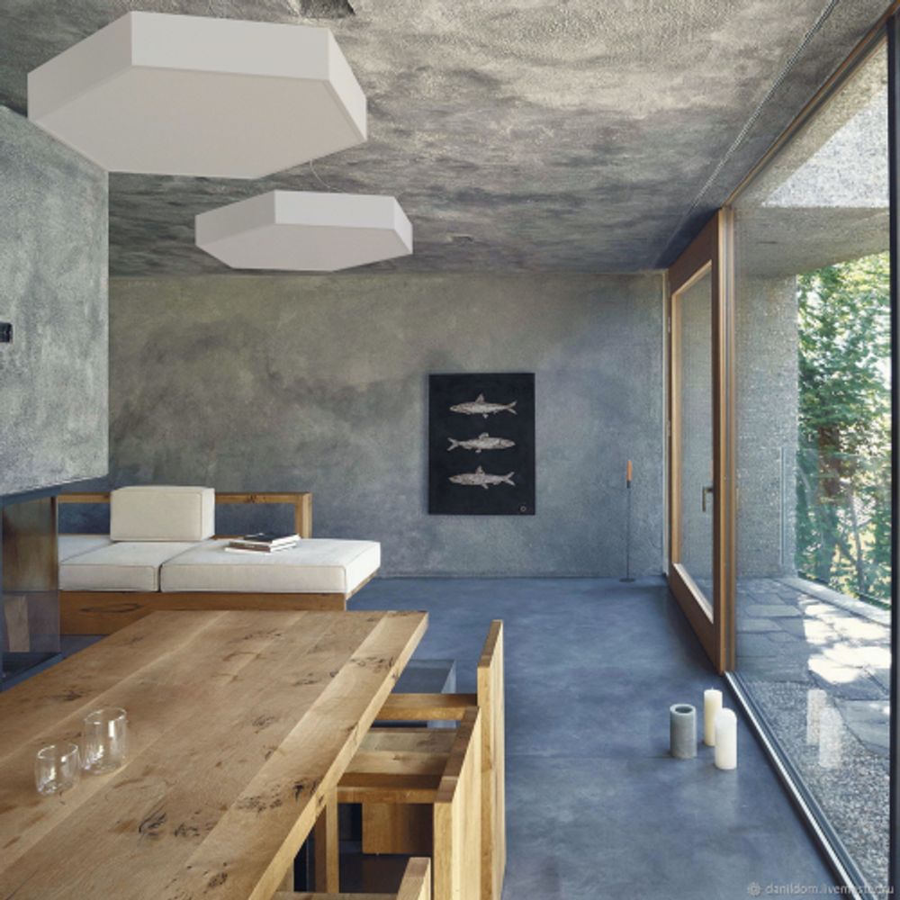 Светильник LED ЭРА Geometria SPO-123-W-40K-045 Hexagon 45Вт 4000К 2500Лм IP40 600*600*80 белый подвесной