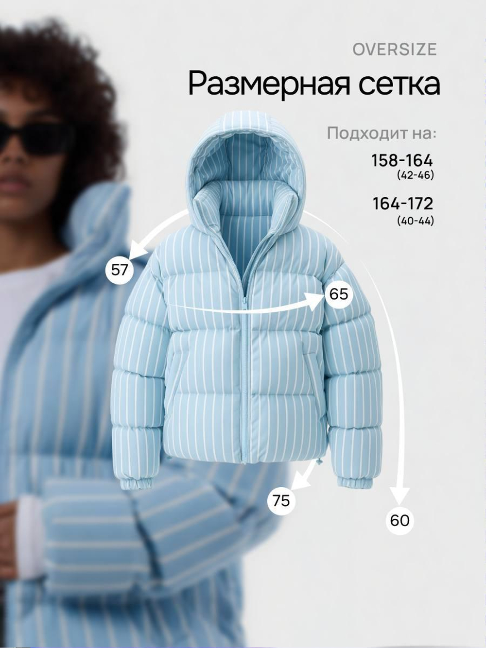 Куртка зимняя оверсайз ( Розовая и Голубая )