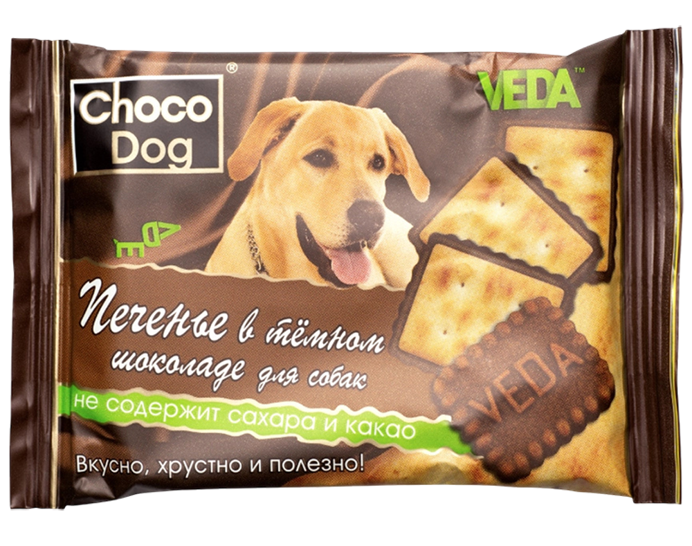 Печенье для собак Веда в темном шоколаде Choco Dog - 30 гр