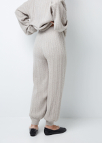 Брюки из смесового кашемира серо-бежевый