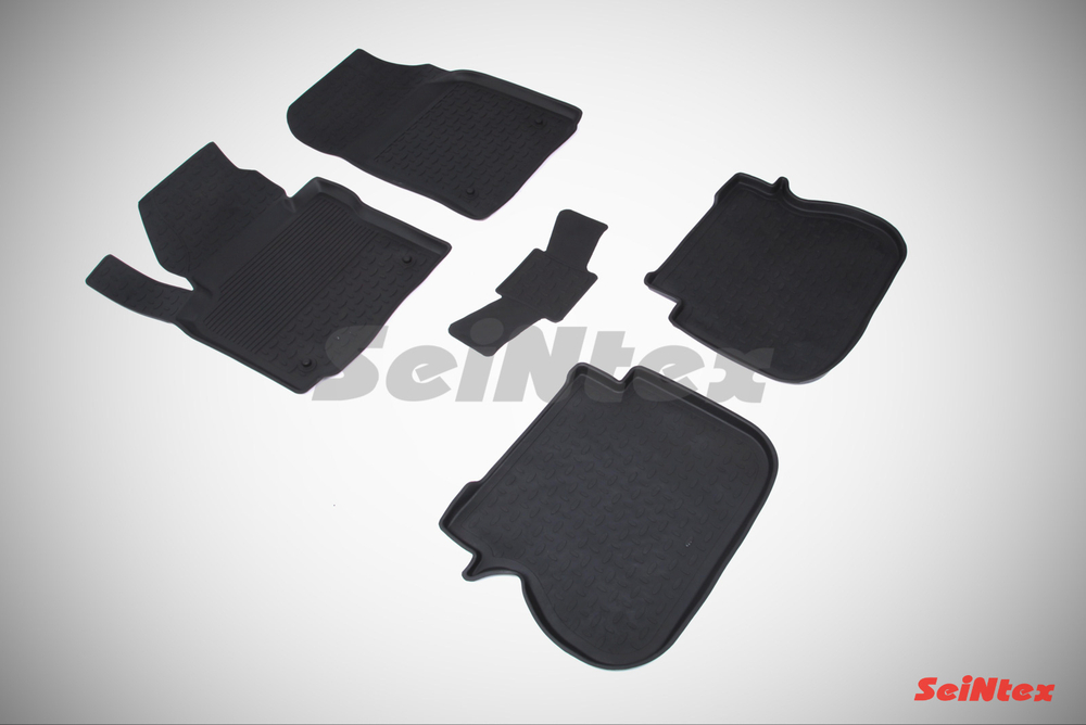 Резиновые коврики с высоким бортом для Volkswagen Caddy III rest 2010-2015 Seintex.85621