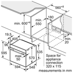 Встраиваемый духовой шкаф BOSCH HBG537EW0R