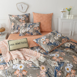 Комплект постельного белья Люкс Сатин 100% хлопок на резинке AR326