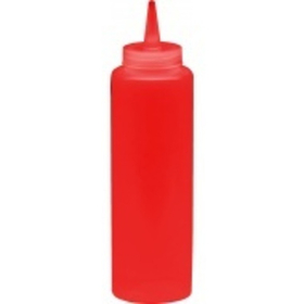 Емкость (диспенсер) для соуса 700 мл. с крышкой красная MG (32102)