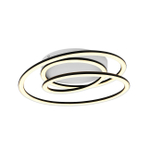 Потолочный светодиодный светильник 70Вт, 6790лм, 3000-6400K, Ra>80, плавная регулировка мощности, изменение цветовой температуры, пульт, металл/силикон, черный