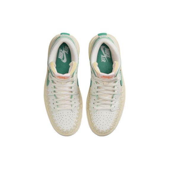 Jordan Air Jordan 1 Подвесные баскетбольные кроссовки High Top Бело-зеленые женские