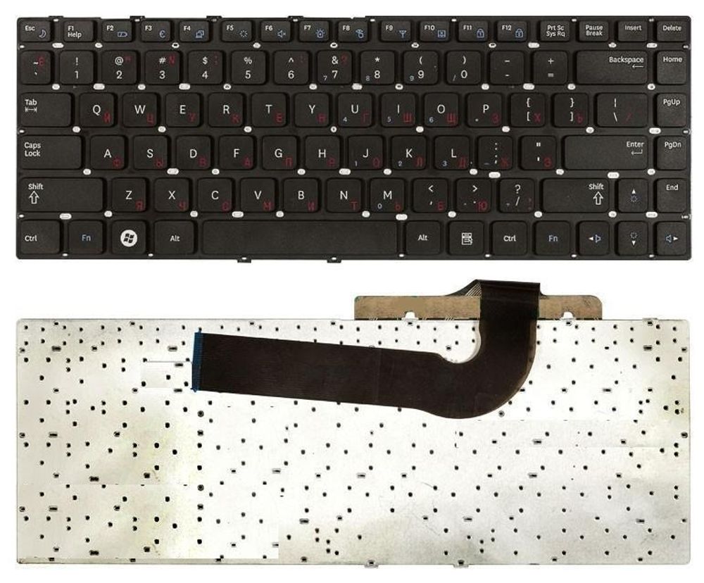 Клавиатура для ноутбука Samsung Q430, QX410, SF410 Series (ЧЕРНАЯ)