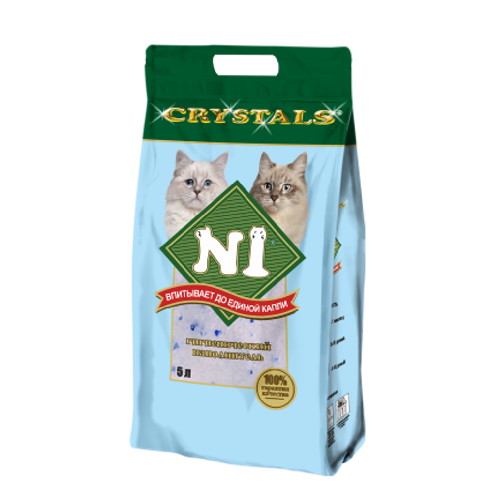 N1 CRYSTALS Наполнитель силикагелевый голубой, 5 л