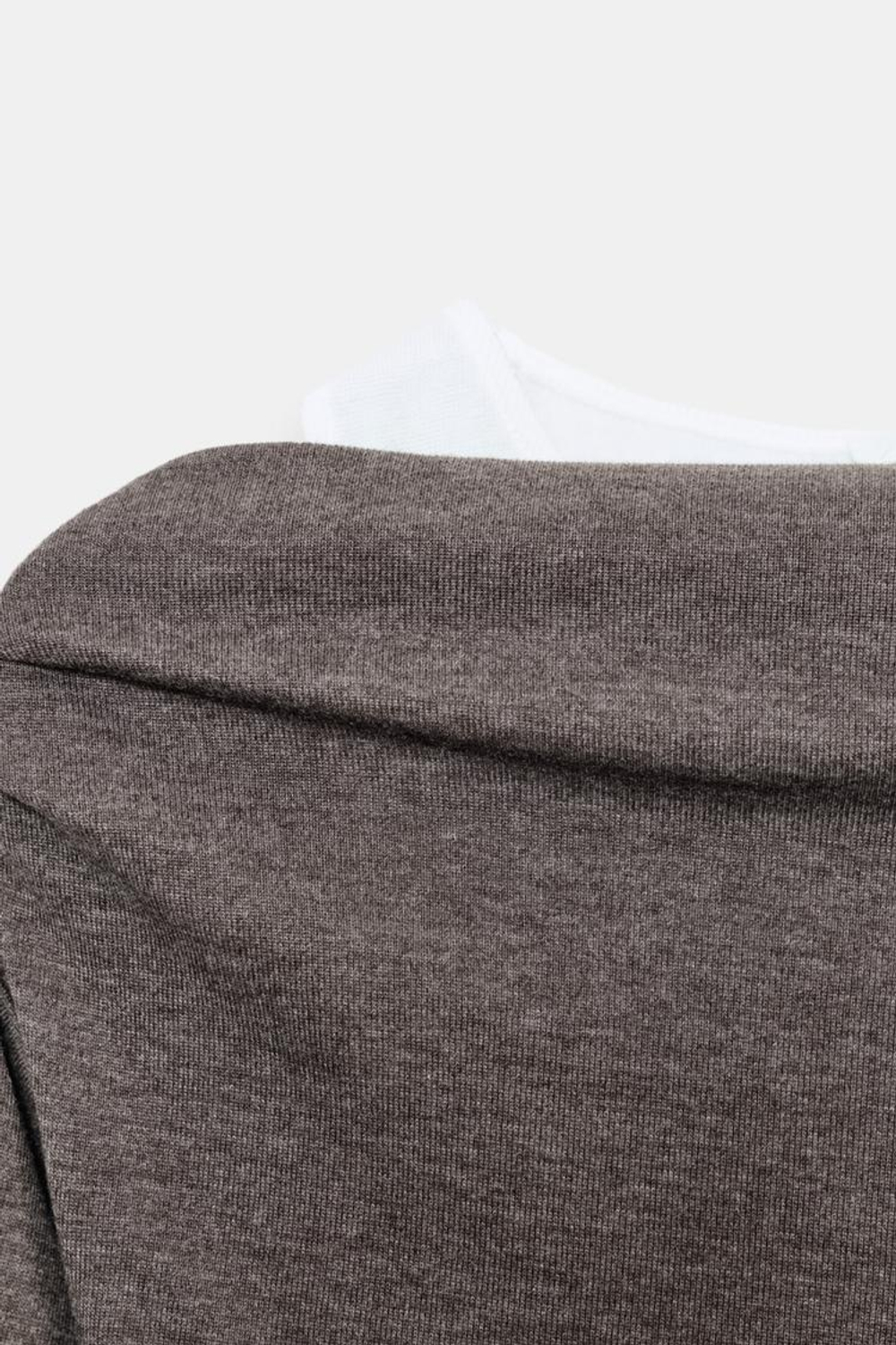 ZARA КОРОТКОЕ ПЛАТЬЕ АСИММЕТРИЧНОГО КРОЯ, КОРИЧНЕВЫЙ МЕЛАНЖ