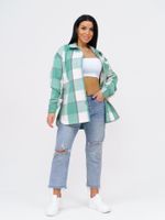 930 Рубашка "Клетка салатовая" SveTekst (Акция)