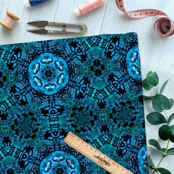 Ткань ниагара голубой калейдоскоп