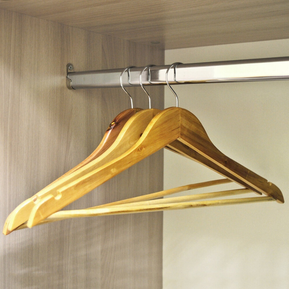 Набор деревянных вешалок для одежды, 3 штуки светлое дерево NN50644-95