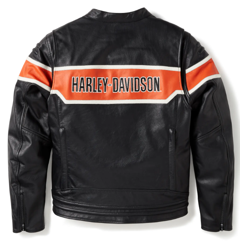 Куртка Trenton Riding black/orange Harley-Davidson (кожа)