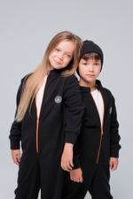 Комбинезон флисовый (Черный)