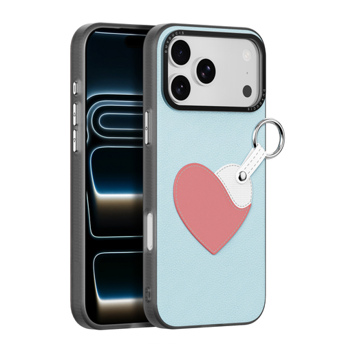 Чехол синего цвета (Love Edition) для смартфона iPhone 17 Pro, серия Luvy Series (со съемным ремешком) от Dux Ducis