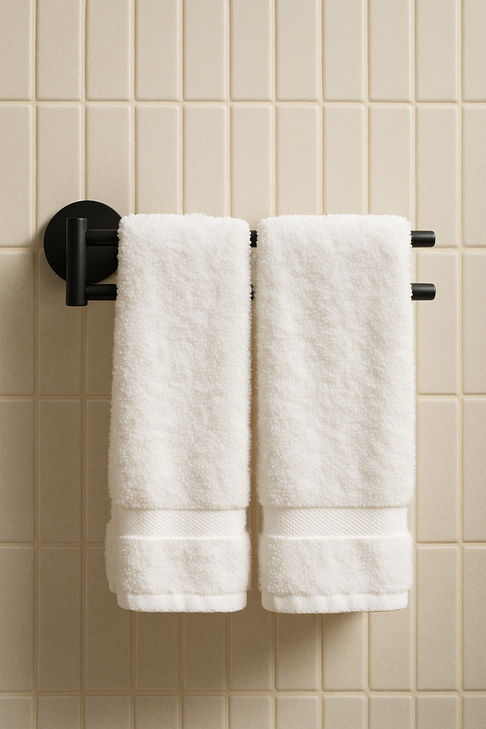 Держатель для полотенец STWORKI Киркенес S45360BK матовый черный