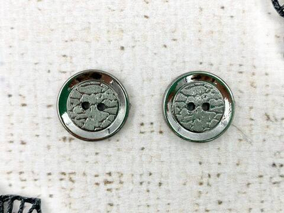 Пуговицы, d 1,8 см, хром