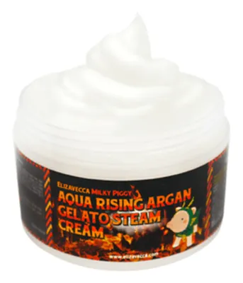 Ночной увлажняющий крем для лица Elizavecca Aqua Rising Argan Gelato Steam Cream.