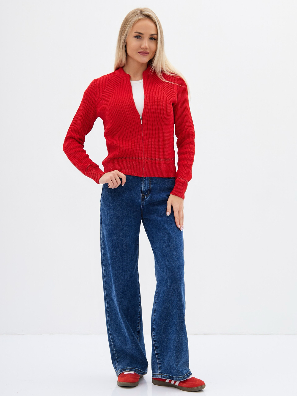 Красный жакет на молнии Тамбовчанка