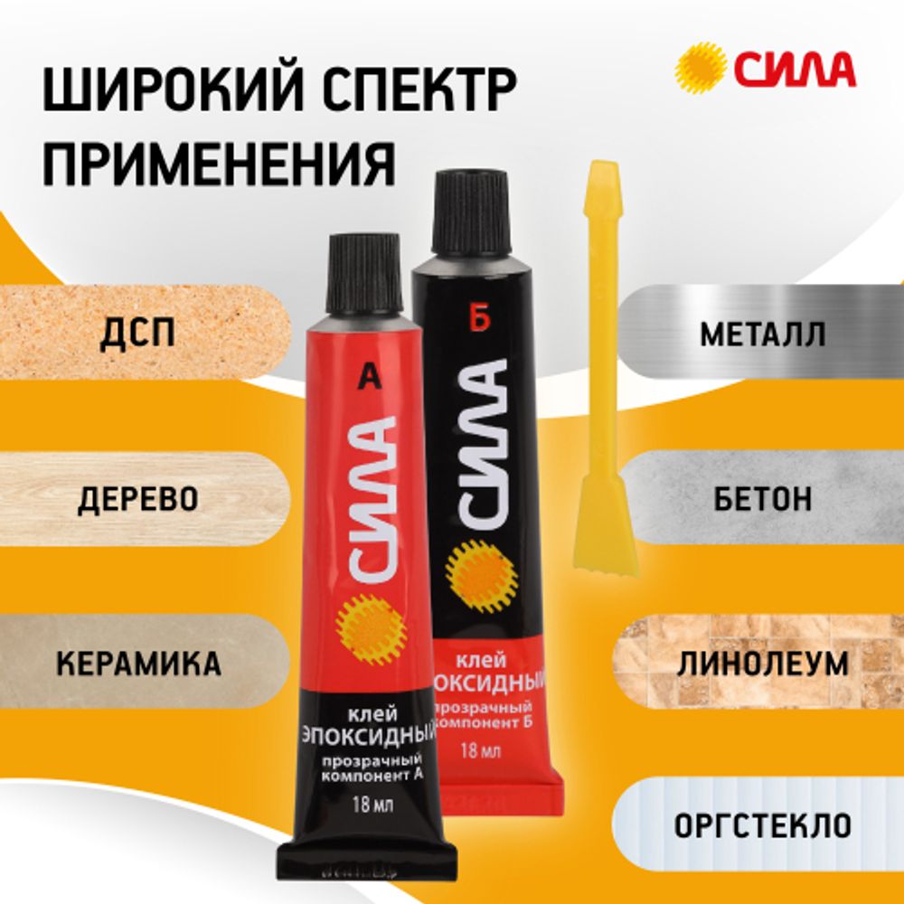 Эпоксидный клей СИЛА SEBL1-36 тубы 2х18 мл блистер