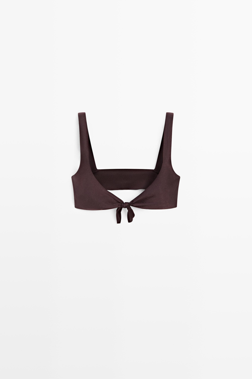 Massimo Dutti Топ-бикини с блестками, коричневый