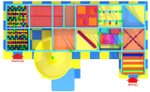 Детский игровой лабиринт «Кот в сапогах» 32,1 м² (7,3*4,4*2,9 м)