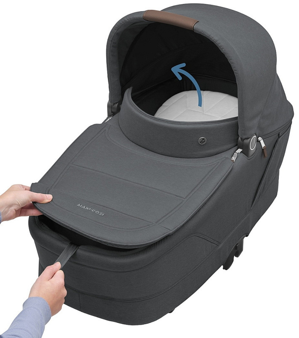 Коляска детская Maxi-Cosi Oxford Plus 3 в 1 с автокреслом Pebble 360 Pro Twillic Truffle 1978204110 PlusTwillic Graphite/Графит