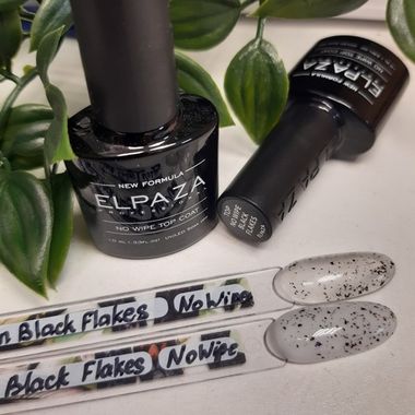 Топ с чёрными хлопьями без липкого слоя, ELPAZA Black Flakes