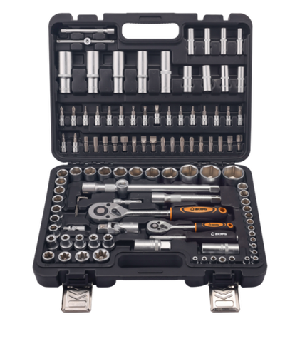 Набор инструментов, 1/2", 1/4", в кейсе 108 предм Вихрь