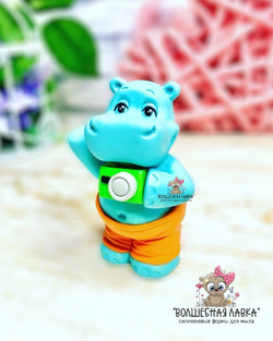 Силиконовая форма Бегемотик фотограф