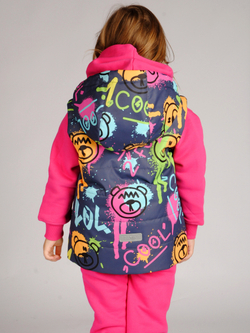 Жилет демисезонный мембрана для девочки 2-8 лет Милашка Сьюзи