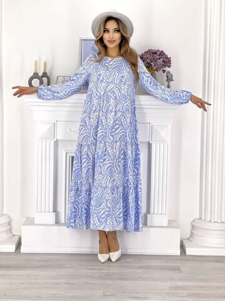 Платье дл/р с ярусами ПЯ0001