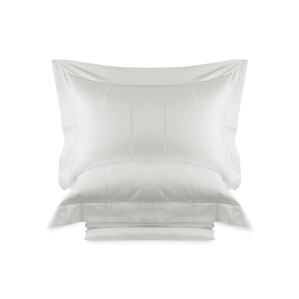 Постельное белье из страйп-сатина Ritz New | White